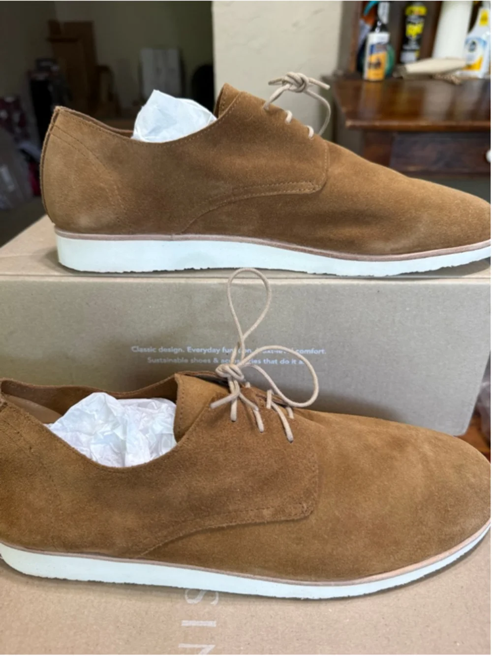 Nisolo Tan Lightweight Flex Derby Oxfords Size 10, 10.5, 11.5